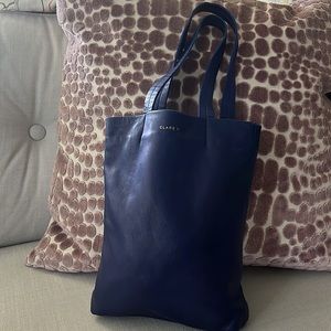 Clare V. Mick Cobalt Nappa Tote